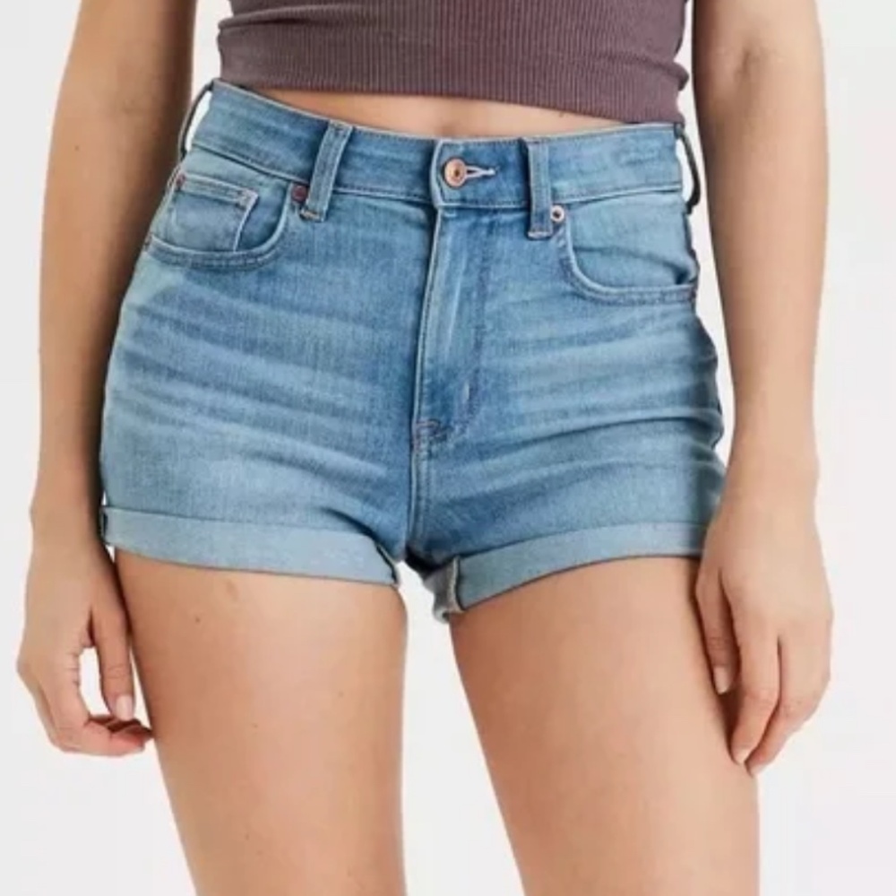 American Eagle Curvy High-Rise Denim Shorts